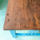 Very long vintage French wooden cloister table