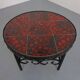 German Brutalist Side Table in Ceramic and Cast Iron, 1960s