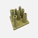 Green ceramic multi-tube vase