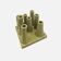 Green ceramic multi-tube vase