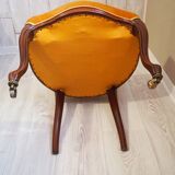 Antique Louis Philippe style padded chair - Wooden structure and horsehair padding - Color m
