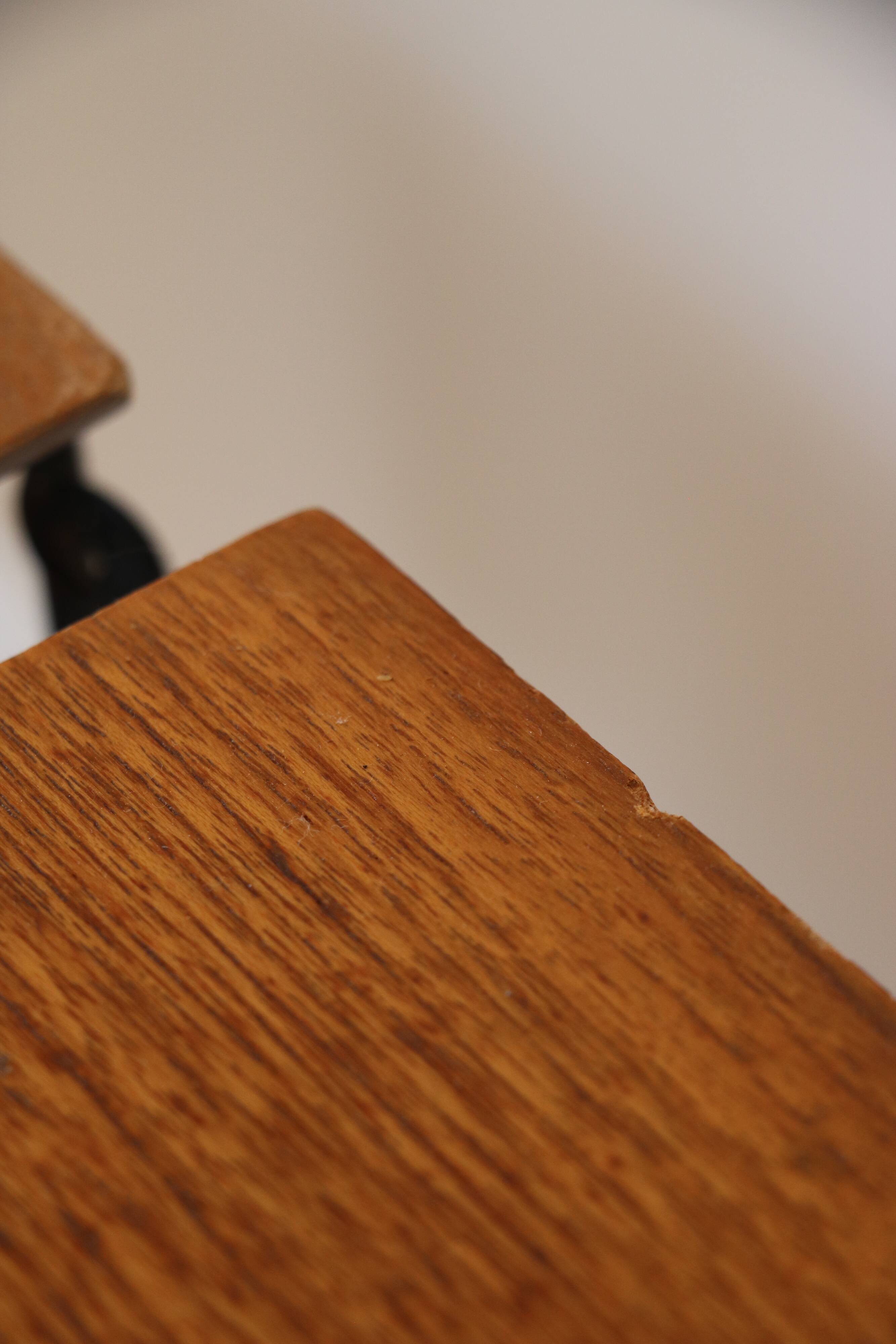 Pair of "string" wall-mounted bedside tables, Scandinavian, 1960.