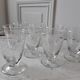 Lot de 8 verres à digestif en cristal gravés années 30