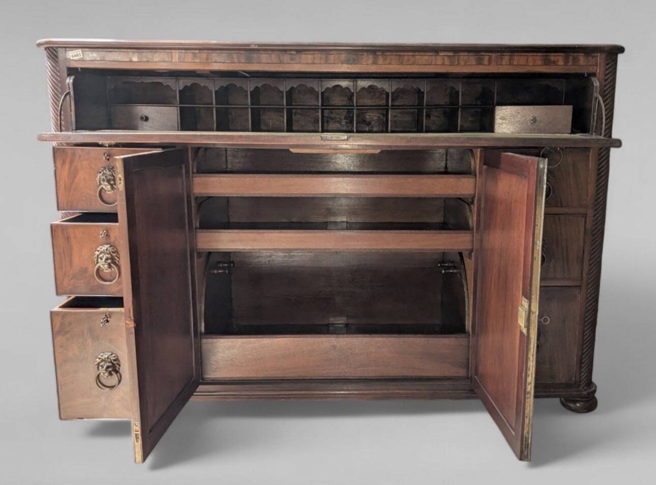Large sideboard with flame mahogany veneer