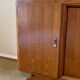 Mid-century vintage Scandinavian 1950s Art Deco Parisian sideboard oak wood