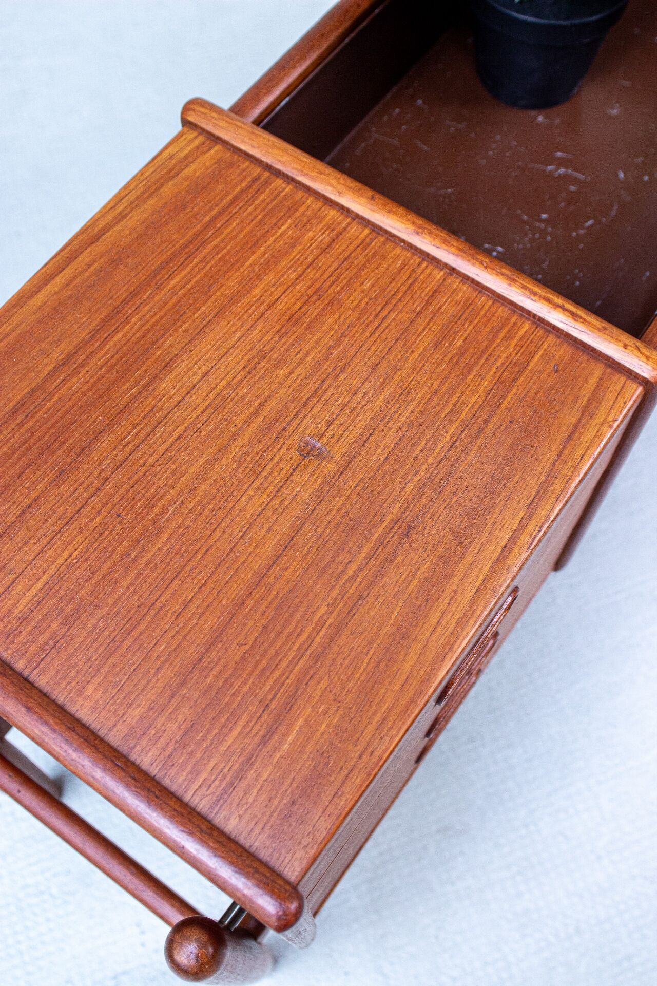 Arne Wahl Iversen plant bench chest of drawers vintage teak Danish 60s