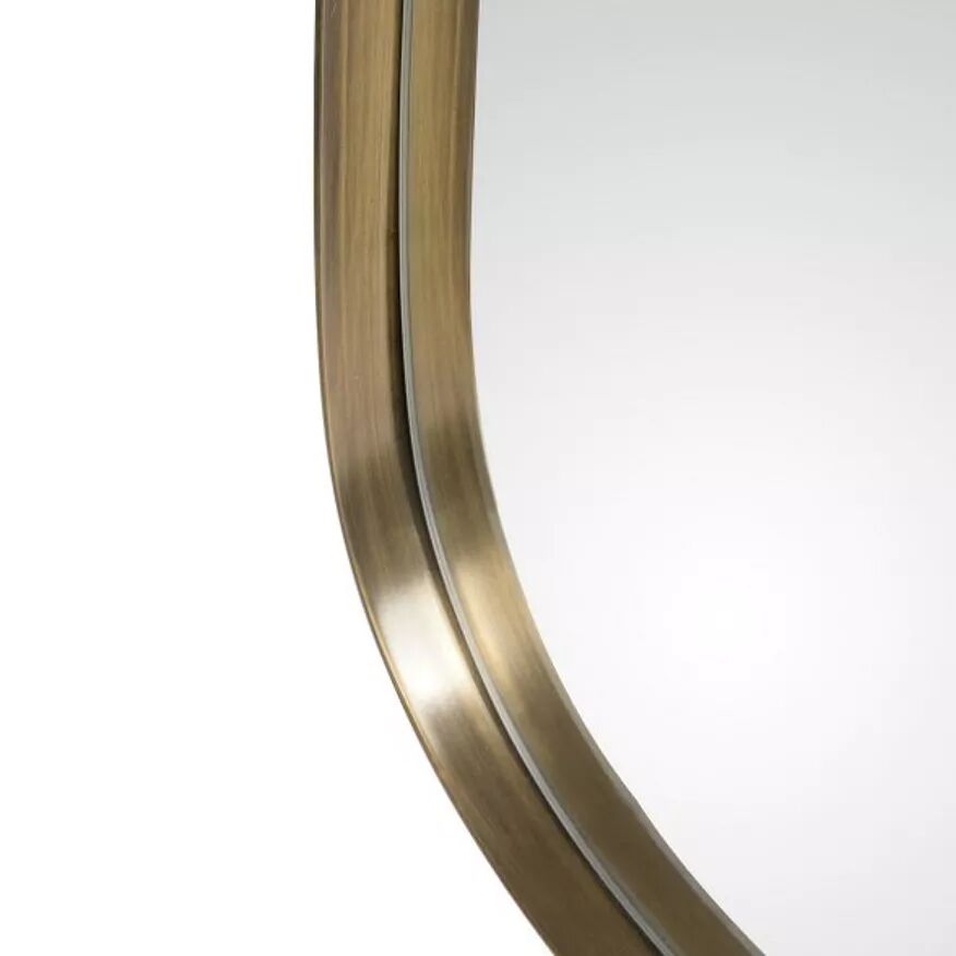 Rear view mirror and free form brass outline 75x65cm