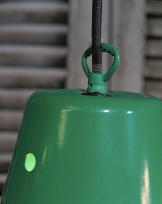 Industrial lamp shed lampshade in green aluminum