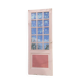 Old moulded glass communication door 221x83cm 15 small panes