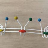 Large vintage coat rack in POP colors