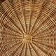Vintage wicker round tray two handles