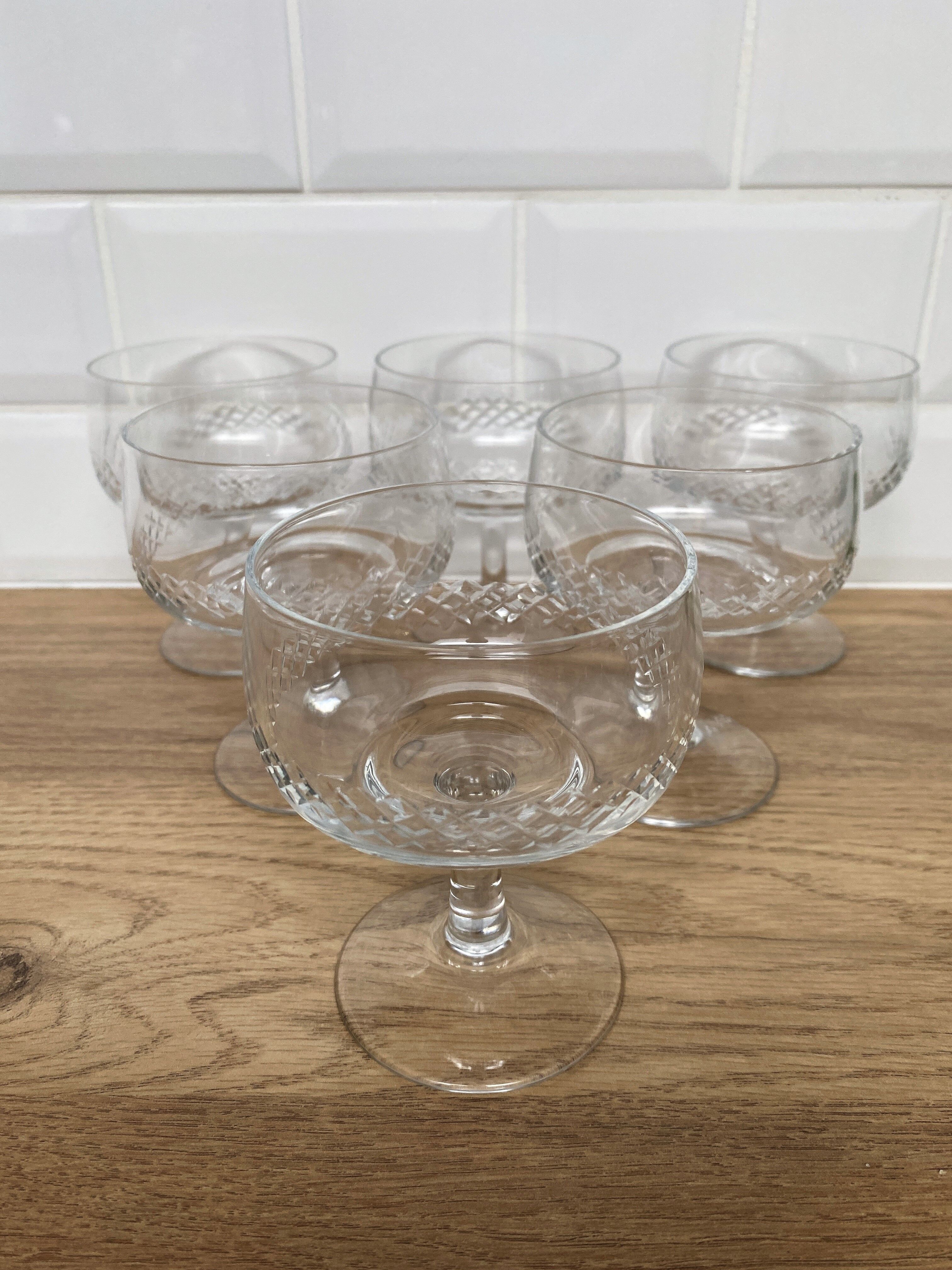 Set of 6 Rupel crystal cups