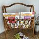 Bamboo and rattan magazine rack, 1960s