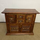 Solid acacia wood sideboard 4 doors, 2 drawers