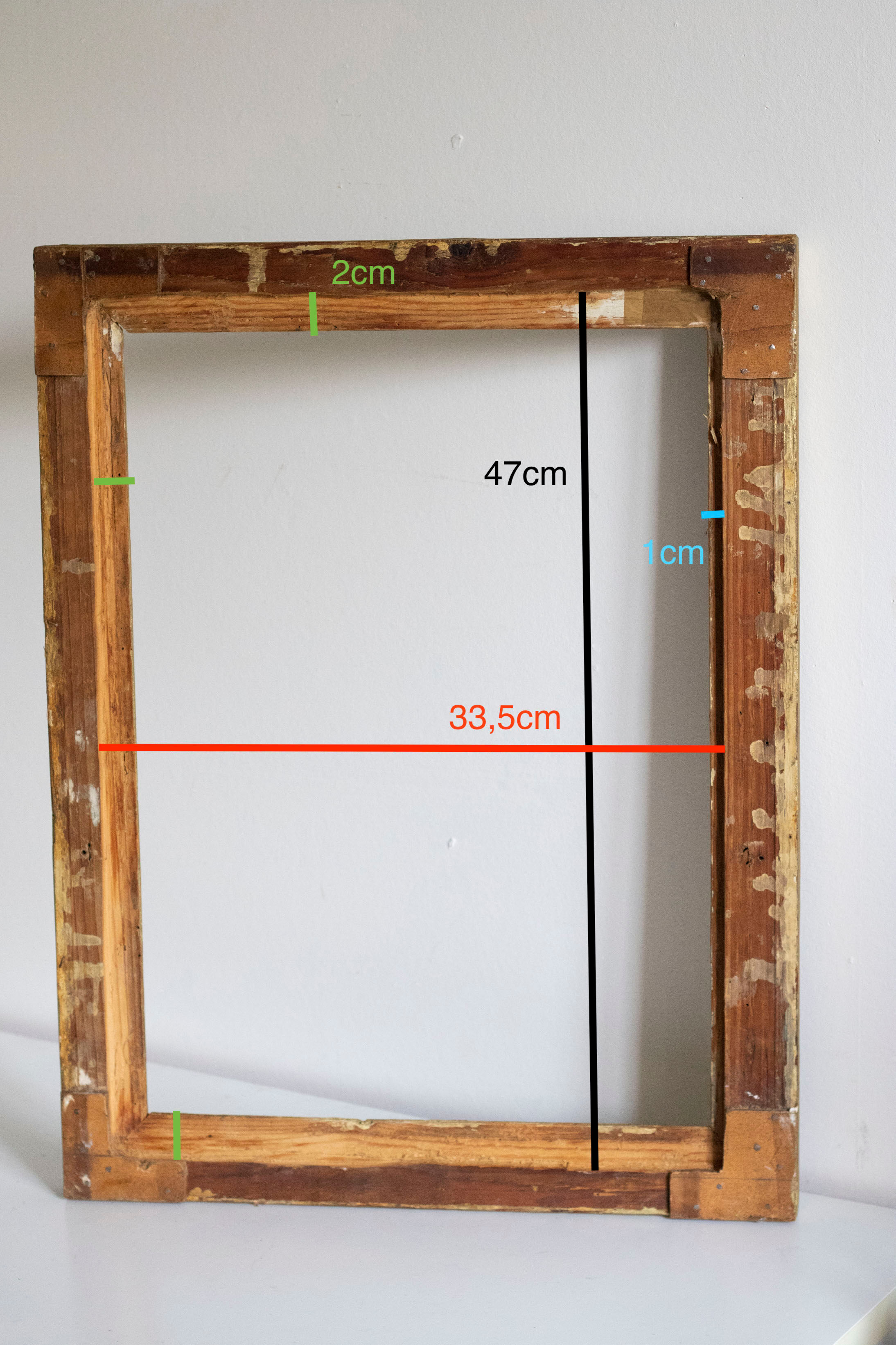 Old gilded wooden frame