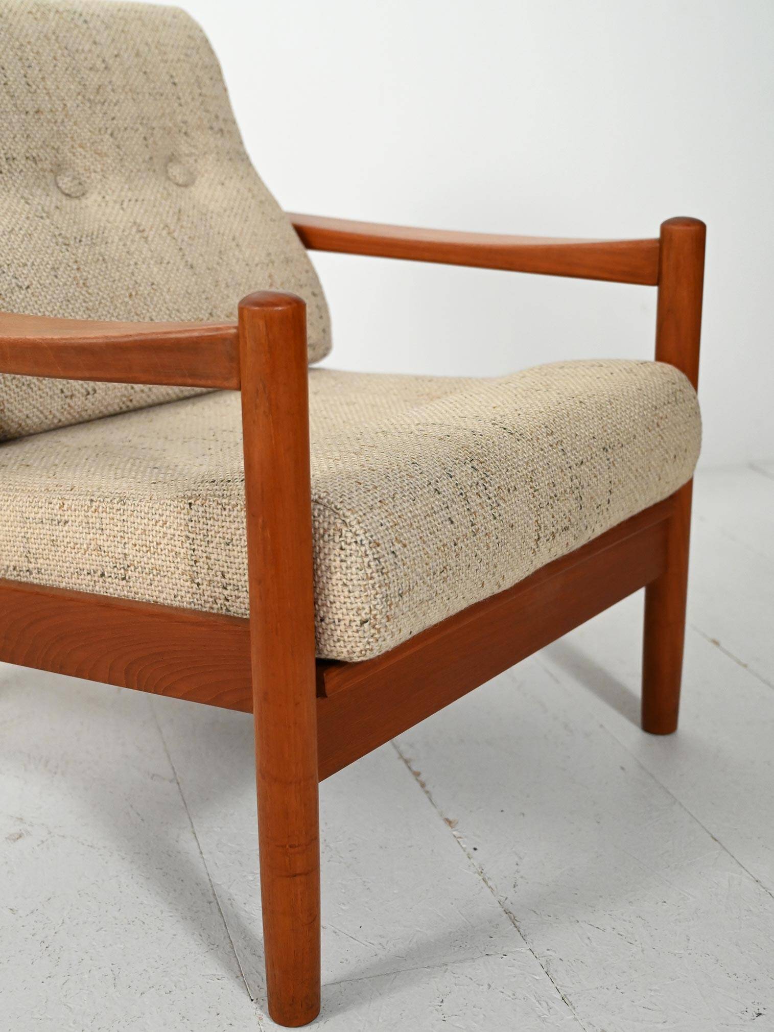 Pair of Danish 1950s teak armchairs