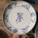 Compotier décor blue flowers St Armand