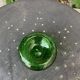 Organic glassware ashtray in signed and vintage green blown glass