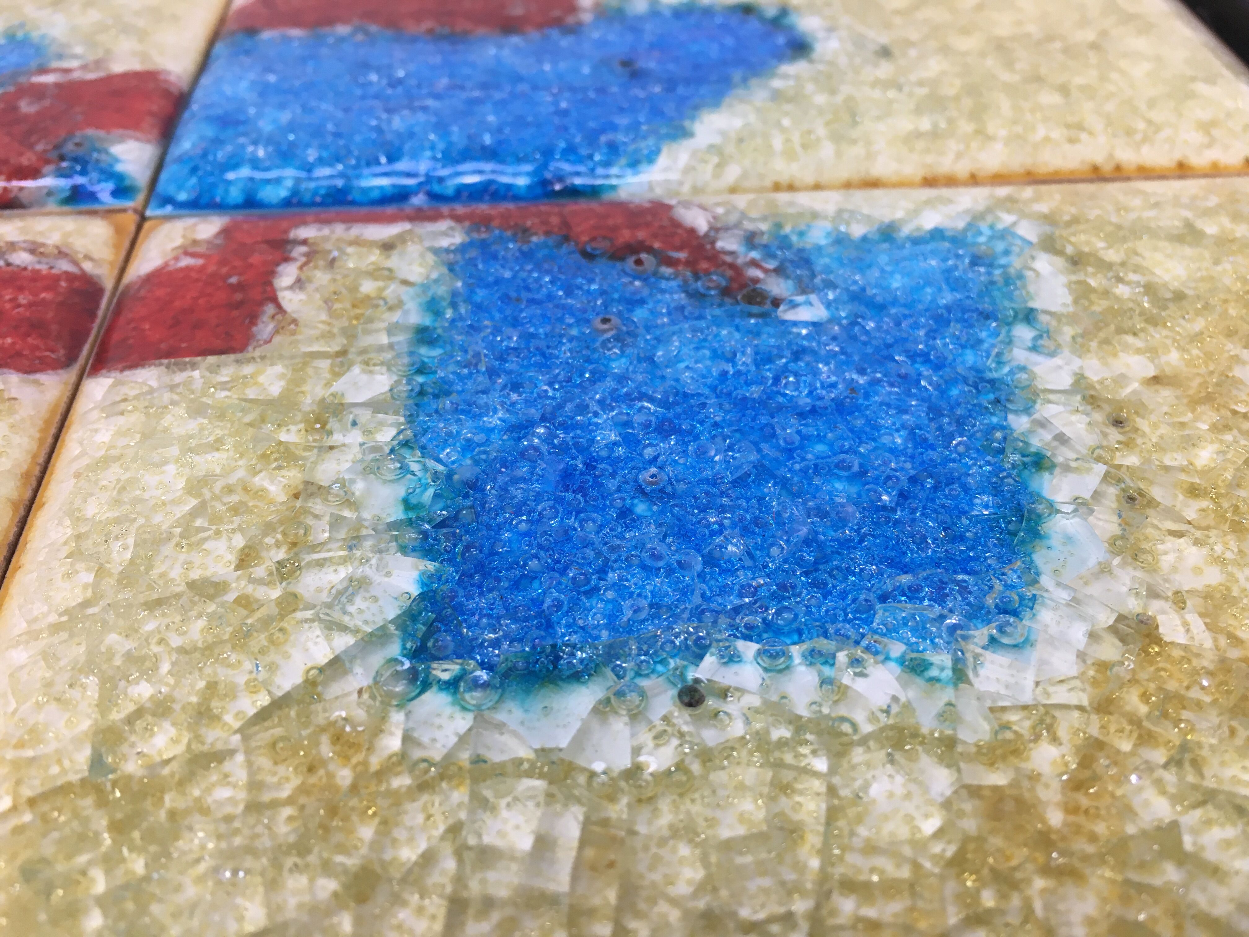 Ceramic side table 50s, modernist style