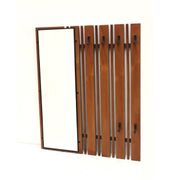 Porte-manteau mural vintage / porte-manteau avec miroir des années 60