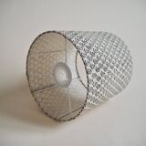 Wooden lamp with fabric shade