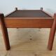 Pair of Dyrlund leather footrest 60s leather