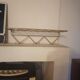 Wall mounted coat rack hats gold metal 1950 60