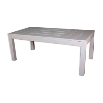 Table en sapin blanc fabriquée par Maxvintage sas