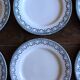 A set of 6 flat plates Terre de Fer Guirlandes Louis XVI Salins