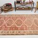 Tapis turc vintage rouge et crème