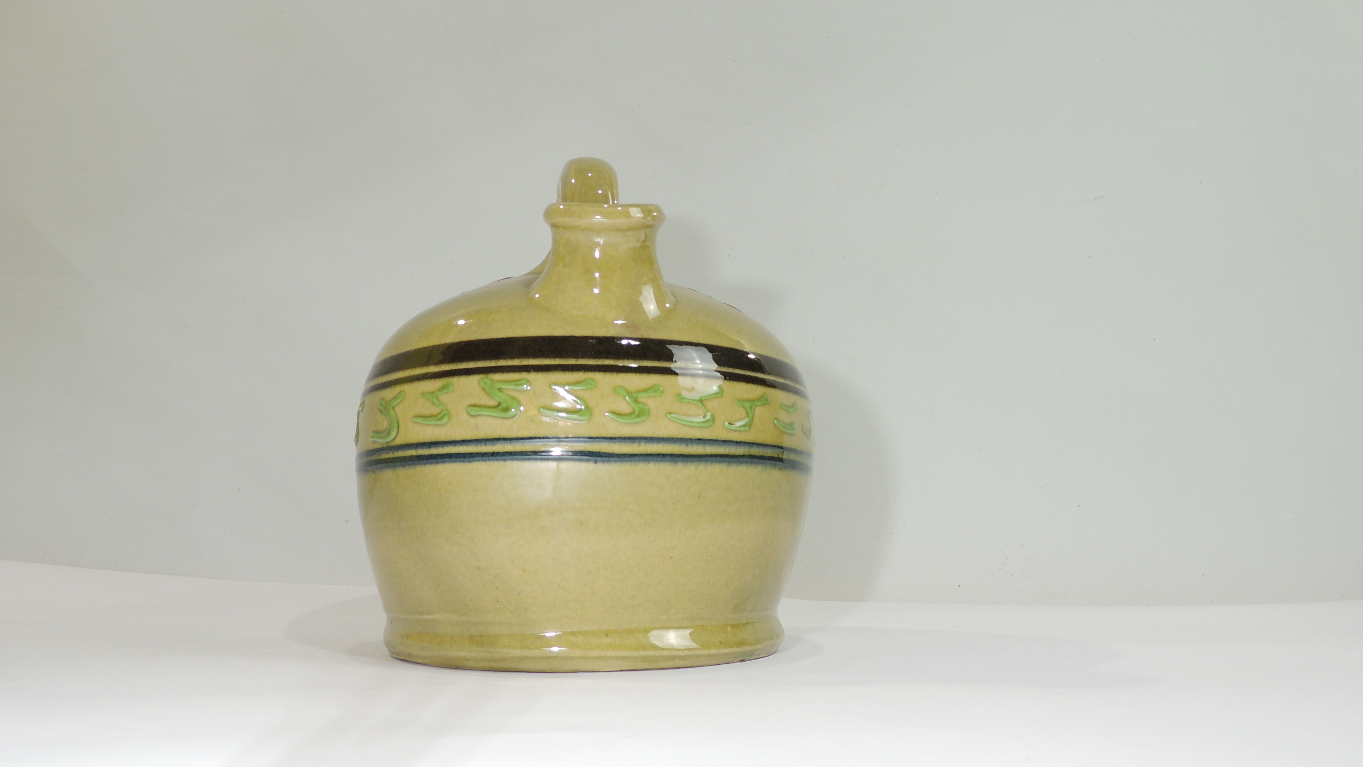 Gargoulette/Glazed terracotta jug/vintage/pitcher