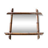 Nice mirror carved the way bamboo