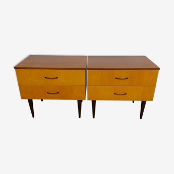 Bedside table/Nightstand, pair 1960s