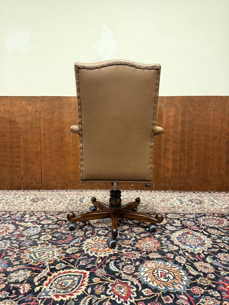 English Chesterfield Office Chair Brown