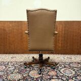 English Chesterfield Office Chair Brown