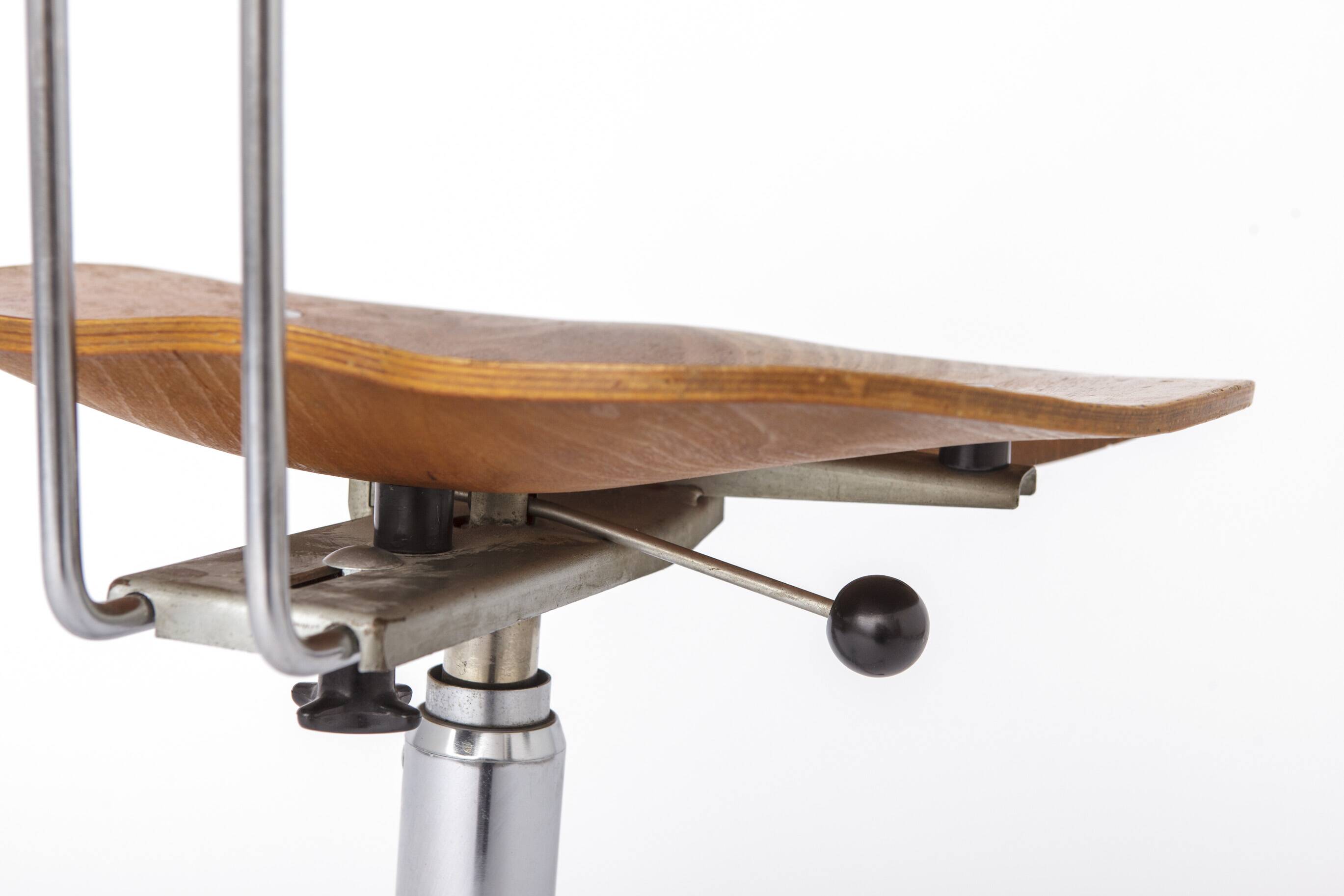 Egon Eiermann Swivel Chair for Wilde & Spieth, Bauhaus Desk Chair 1950s,