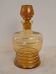 Vintage amber glass carafe with gold trim – 1950s