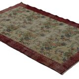 Turkish Anatolian Handmade Vintage Area Rug 197 cm x 116 cm
