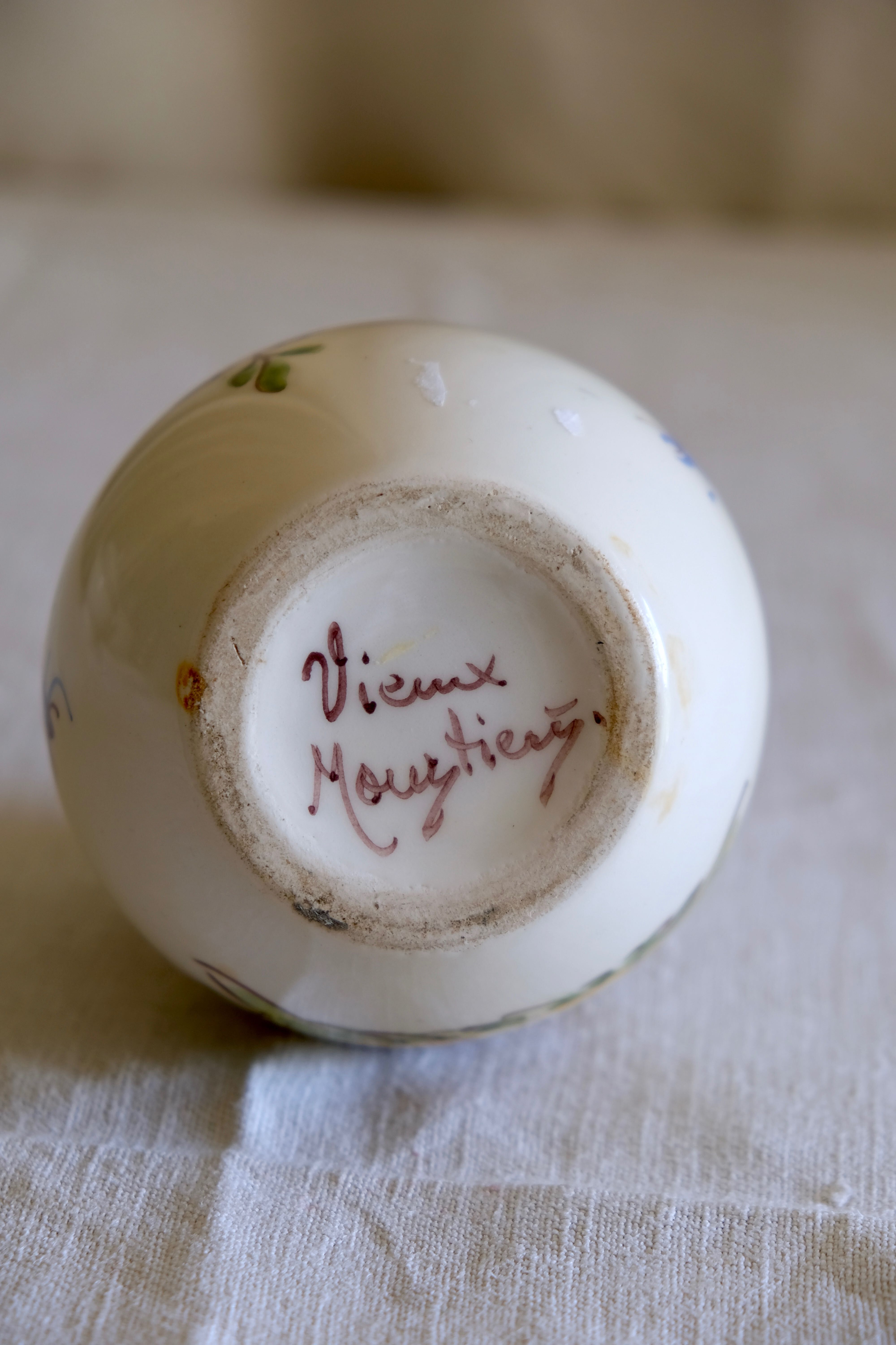 Moustiers earthenware vase