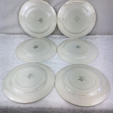 6 assiettes plates anciennes made in france digoin