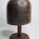 Old solid wood hat shape on foot, 1900