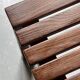 Bench / modernist coffee table made of wooden slats, 1970s design.