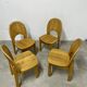 Lot de 4 chaises scandinave möbelfabrik glostrup orme massif vintage 70