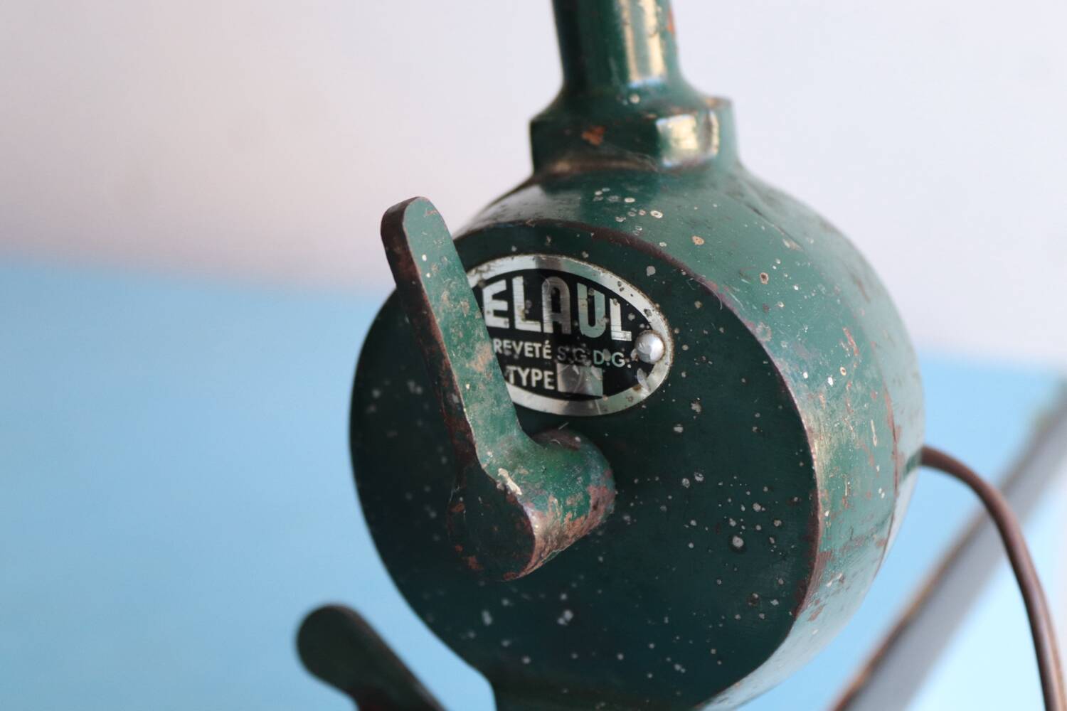 ELAUL articulated workshop lamp with clamp – 1930s/50s