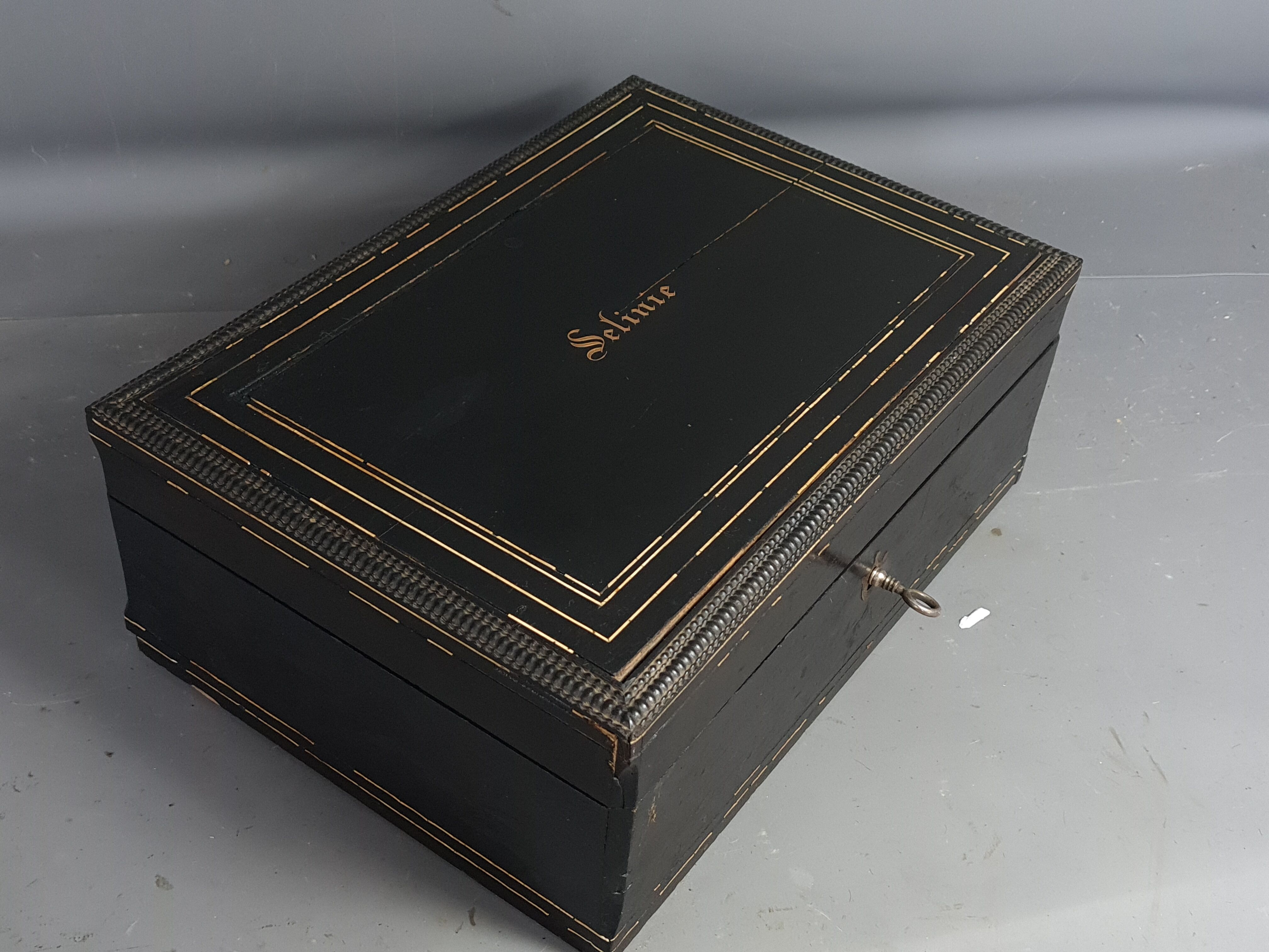 Old travel box for sewing and other Napoleon III