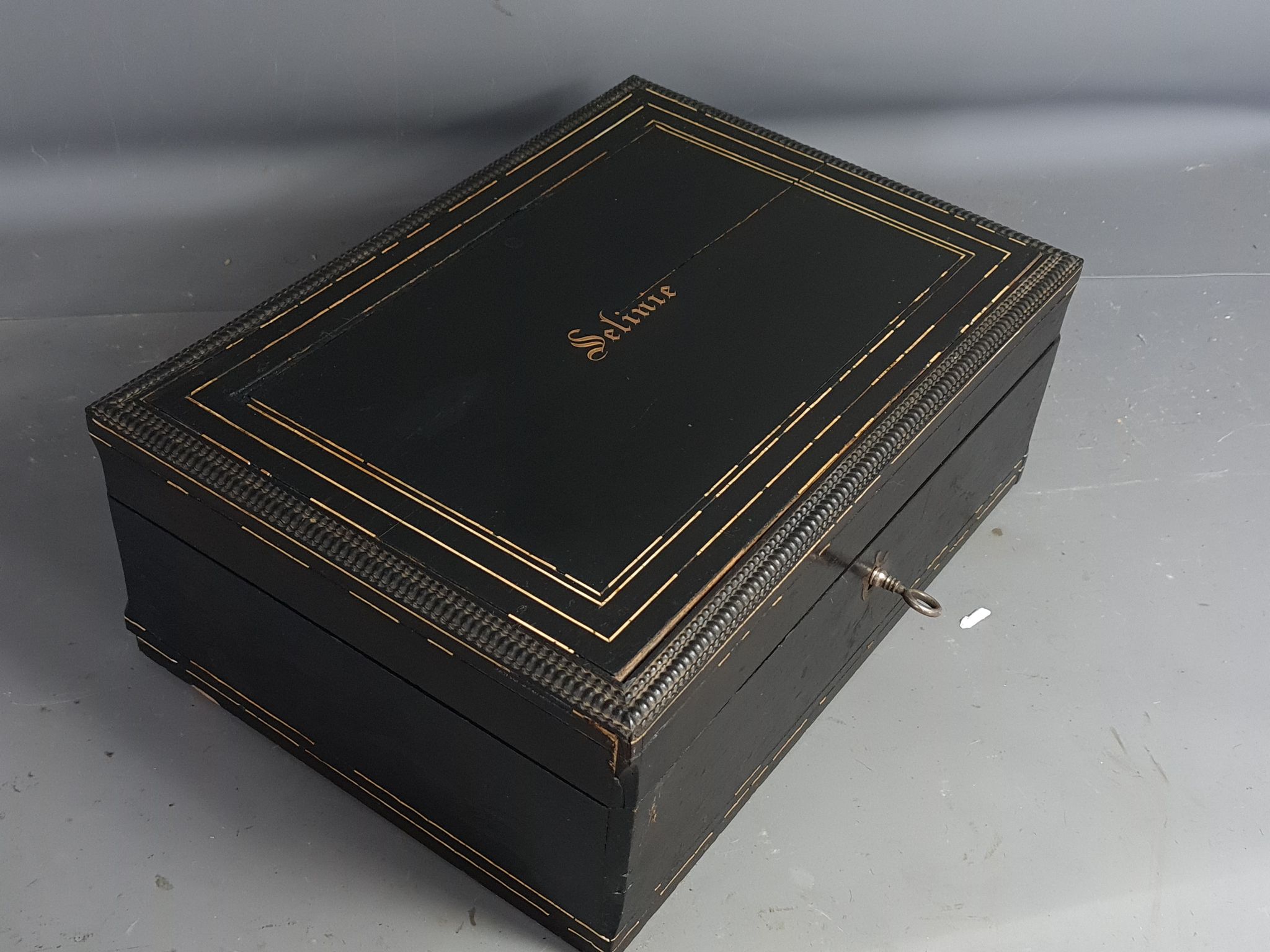 Old travel box for sewing and other Napoleon III