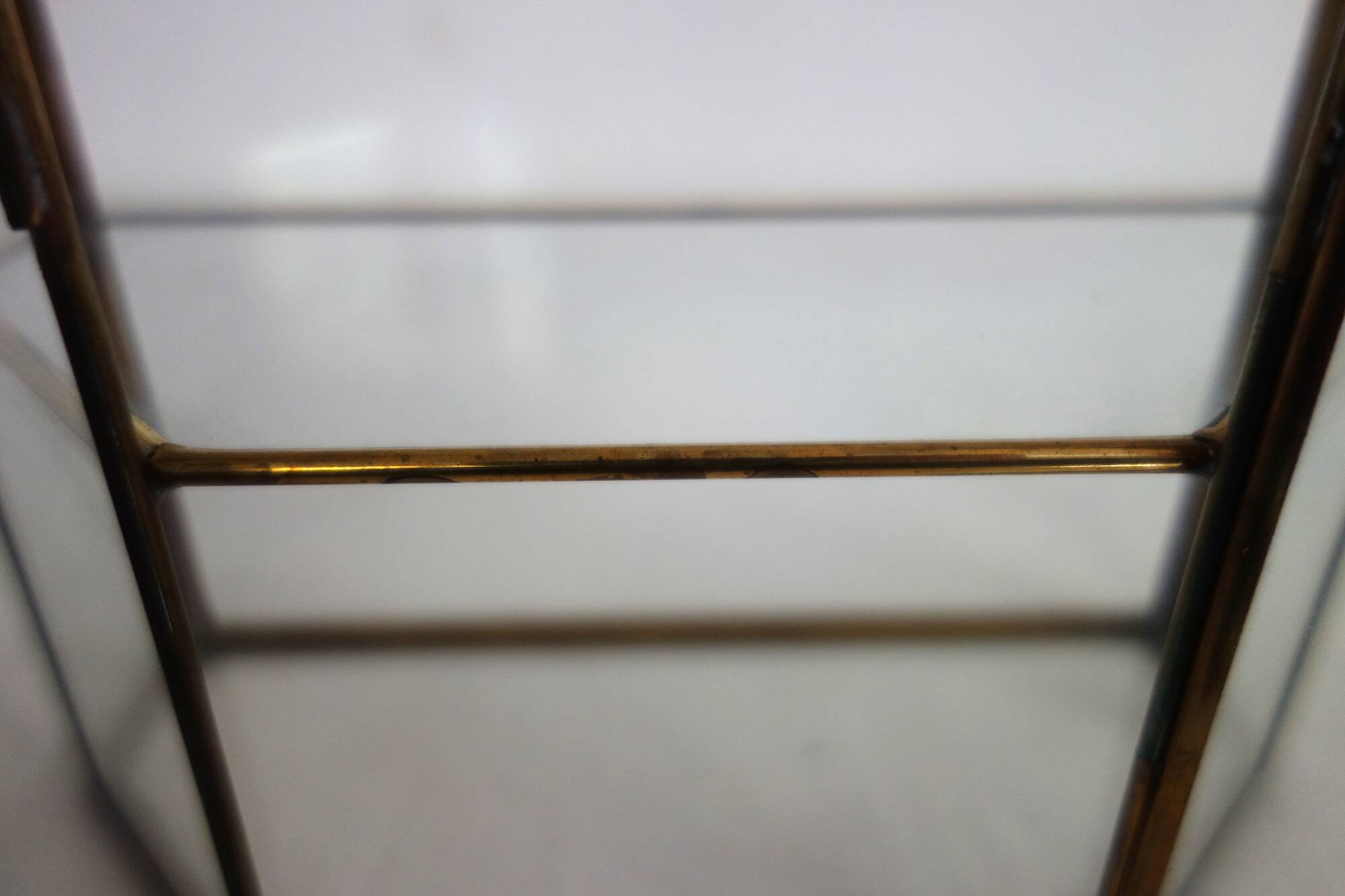Vitrine Murale Vintage Verre Et Laiton