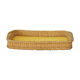 Wicker tray and yellow lacquered plywood, vintage