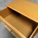 Vintage rattan chest of drawers