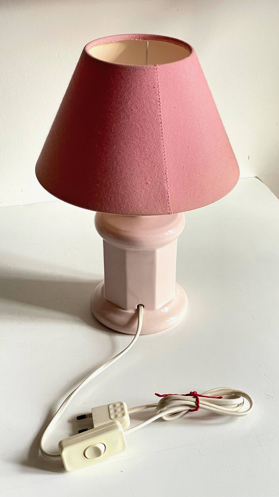Vintage Pink Ceramic Lamp